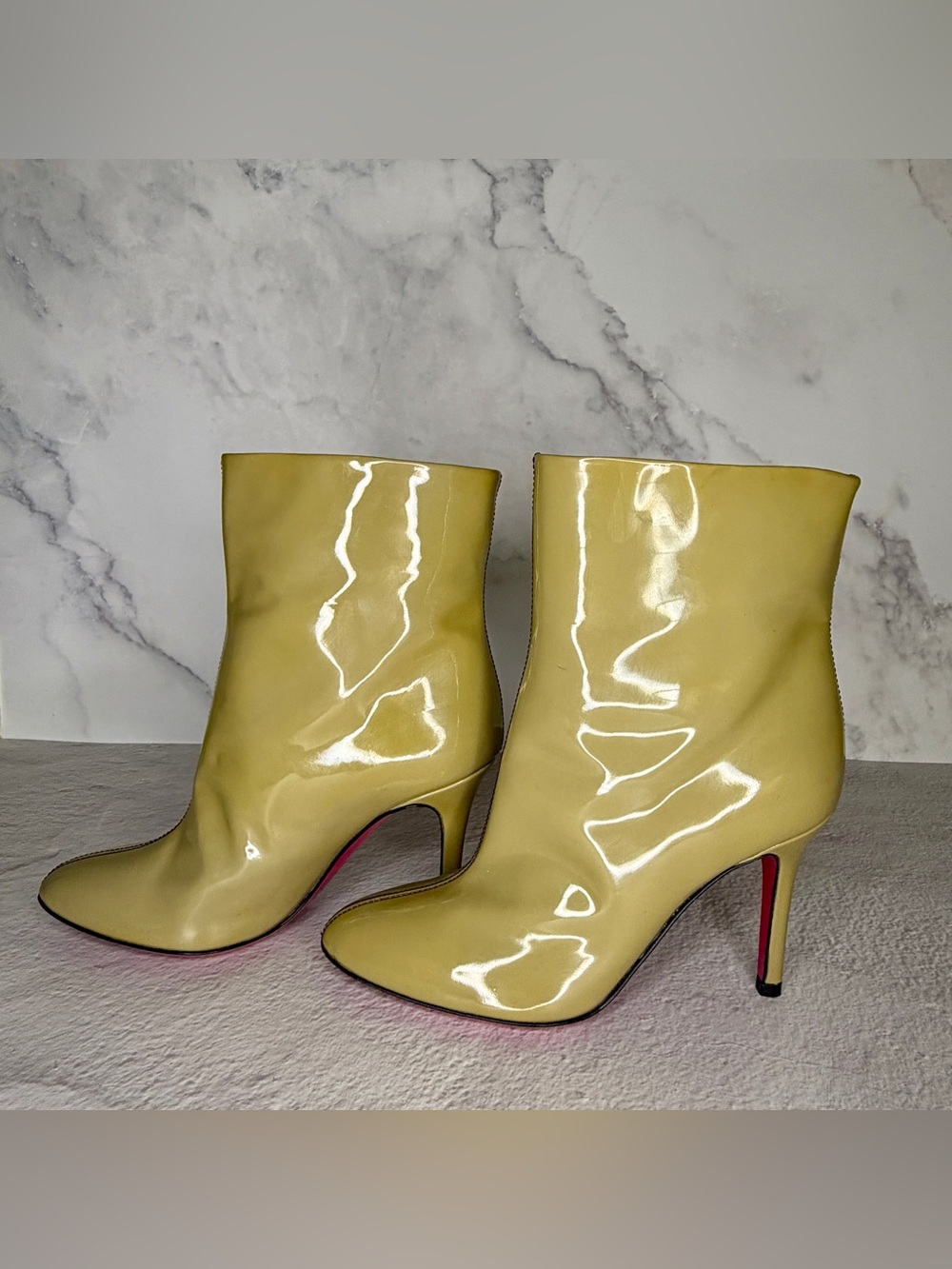 Dolce & Gabbana Olive Green Leather Ankle Boots Pink Sole EU 36 | Full Inclusion - Picture 8 of 10
